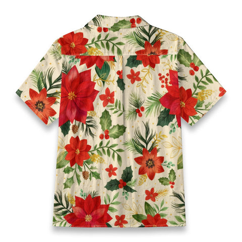 Poinsettia Christmas Hawaiian Shirt