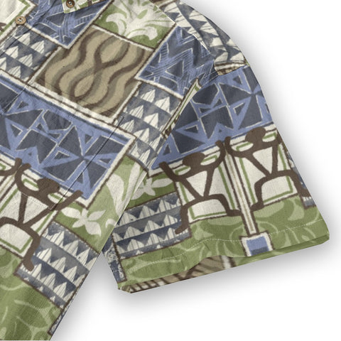 Retro Tribal TIKI Jungle Print Hawaiian Shirt