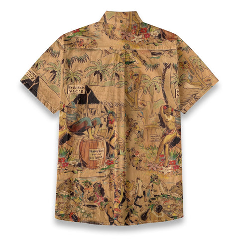 Tiki Tribune – Vintage Newspaper Print Hawaiian Shirt