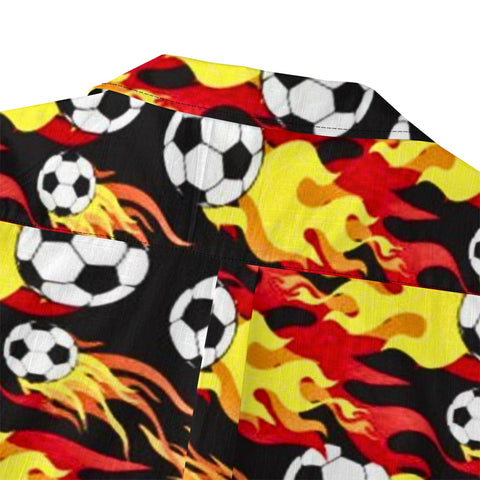 Flaming Soccer Hawaiian Shirt
