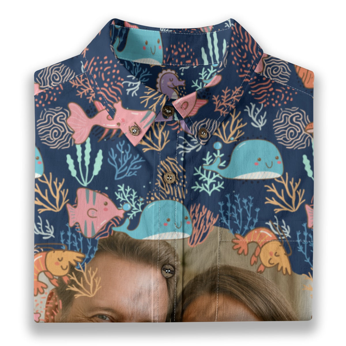 Custom Photo Hawaiian Shirt Ocean Vacation Shirt With Photo Custom, Personalized Hawaiian Shirt Personalized - The Palmix