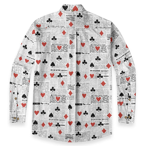 Retro Poker & Newspaper Pattern