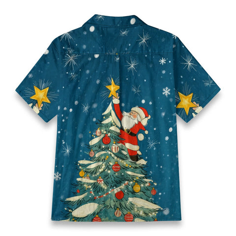 Santa Christmas Tree Hawaiian Shirt