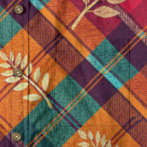 Autumn Plaid Leaf Harvest