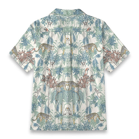 Light green brown tropical painting