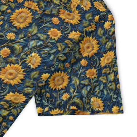 Retro three-dimensional sunflower