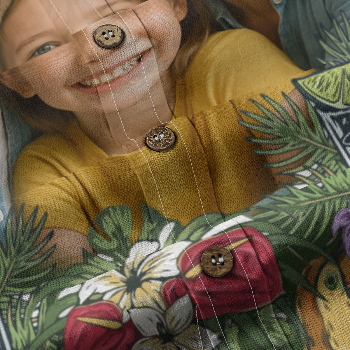 Personalized Hawaiian Shirt with Photo, Surfing Cocktail Hawaiian Shirt, Tiki Shirt for Family - The Palmix