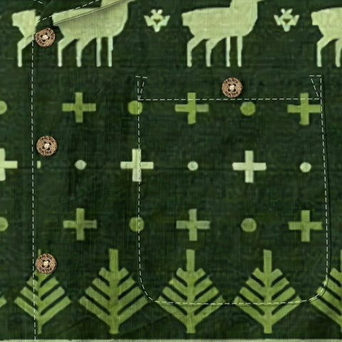 Green Retro Christmas Knit Pattern