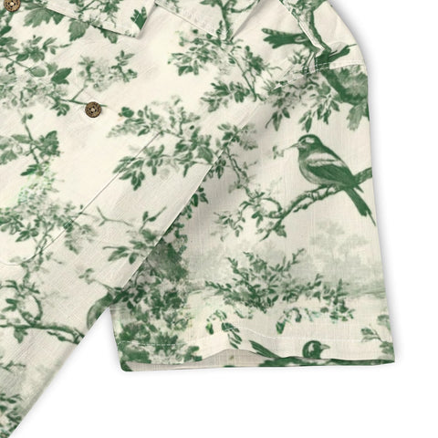 Toile de Jouy Bird Hawaiian Shirt