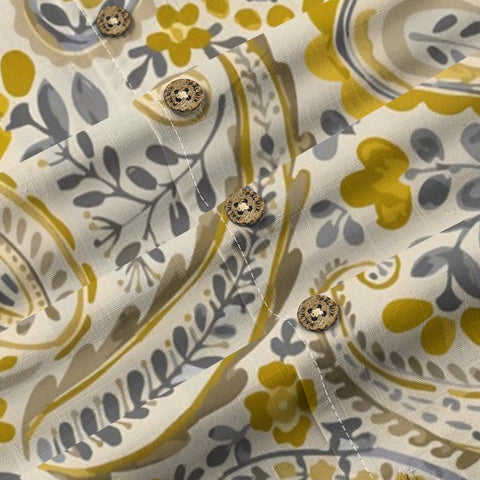 Retro yellow paisley pattern