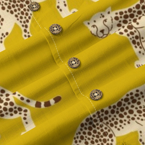 Yellow Cheetah Hawaiian Shirt