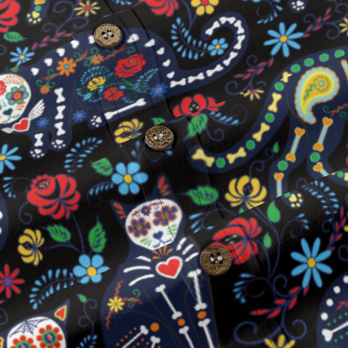 Halloween Story Will Brightly Mexican Skeleton Print Shirt