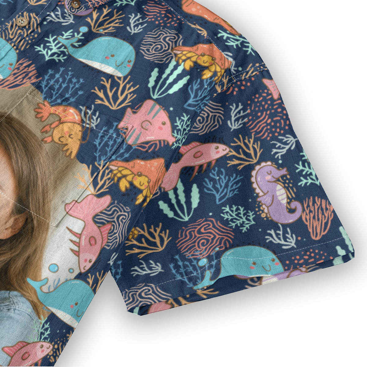 Custom Photo Hawaiian Shirt Ocean Vacation Shirt With Photo Custom, Personalized Hawaiian Shirt Personalized - The Palmix