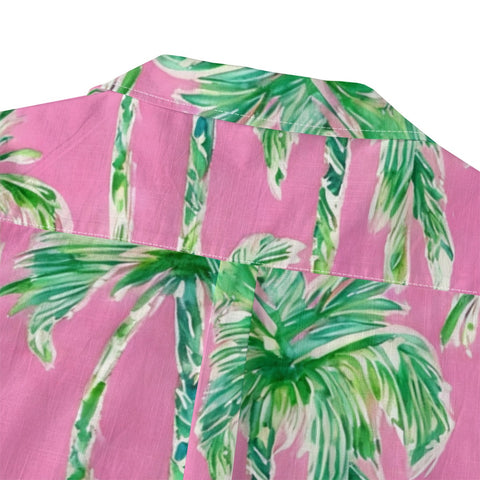 Pink Palm Tree Hawaiian Shirt