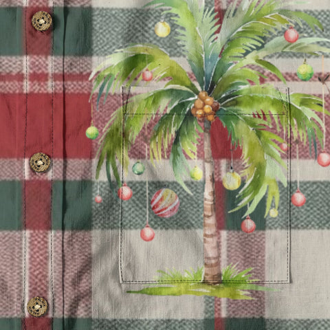Classic Checkered Christmas Palm Tree