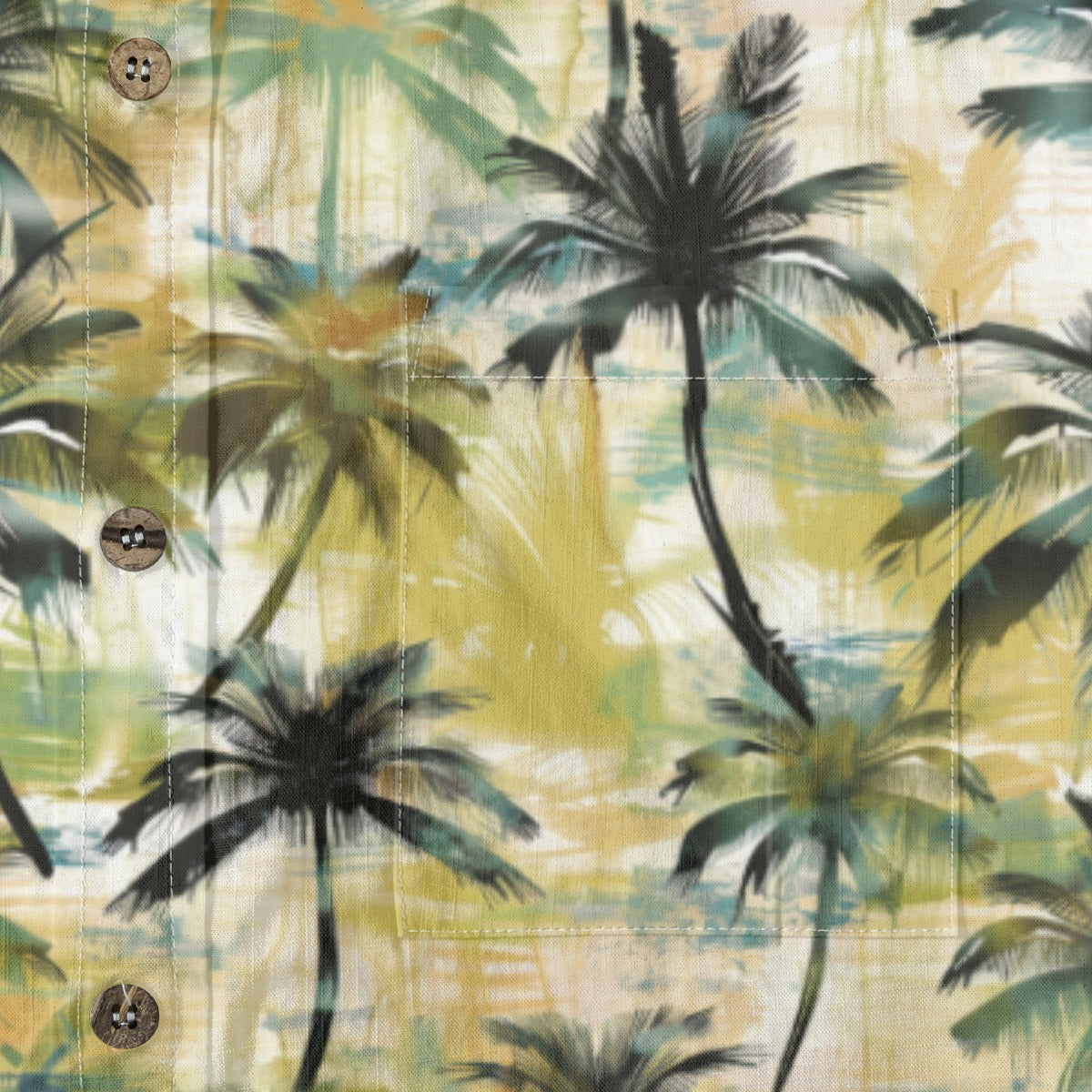 Men's Palm Tree Print Hawaiian Shirt