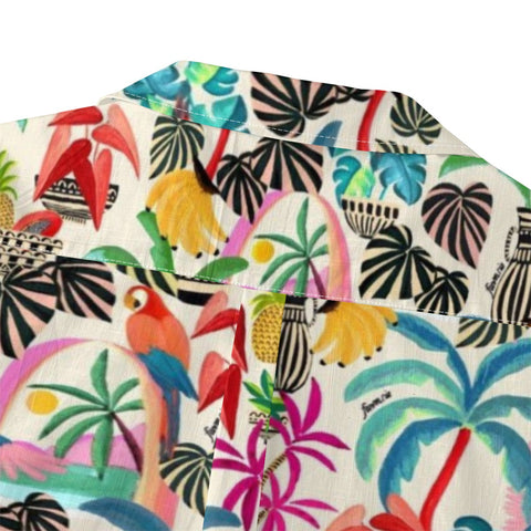 Tropical Parrot & Palm Hawaiian Shirt