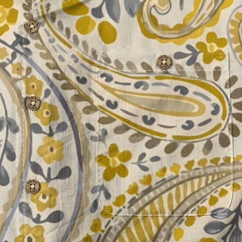 Retro yellow paisley pattern