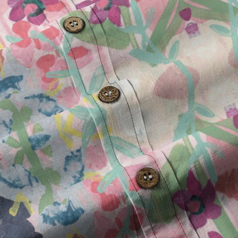 Pastel Paradise – Watercolor Art Tropical Plant Hawaiian Print Shirt