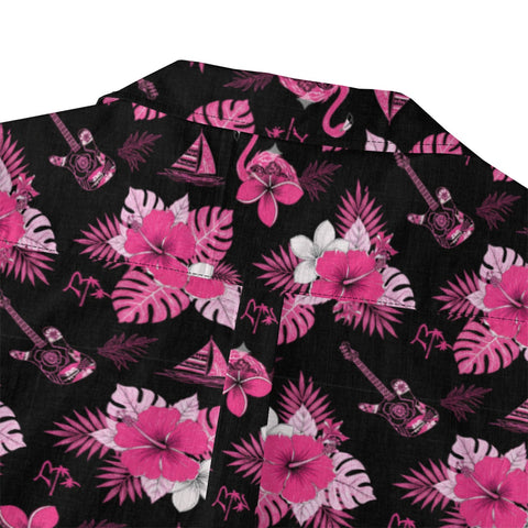 Pink Hibiscus & Flamingo