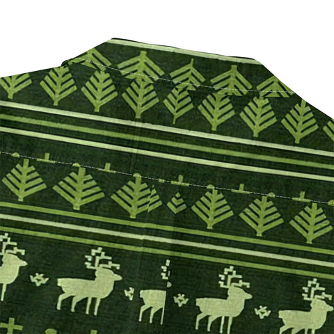 Green Retro Christmas Knit Pattern