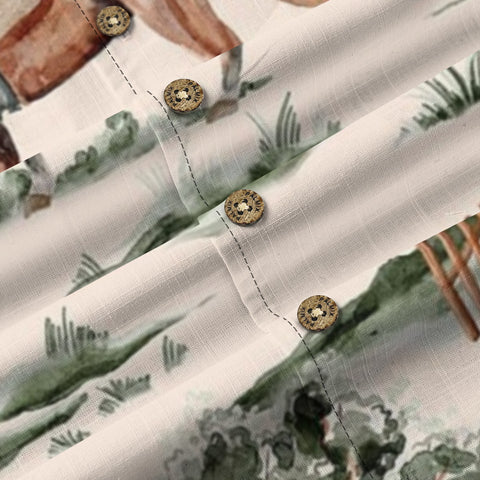 Equestrian Watercolor Hawaiian Shirt