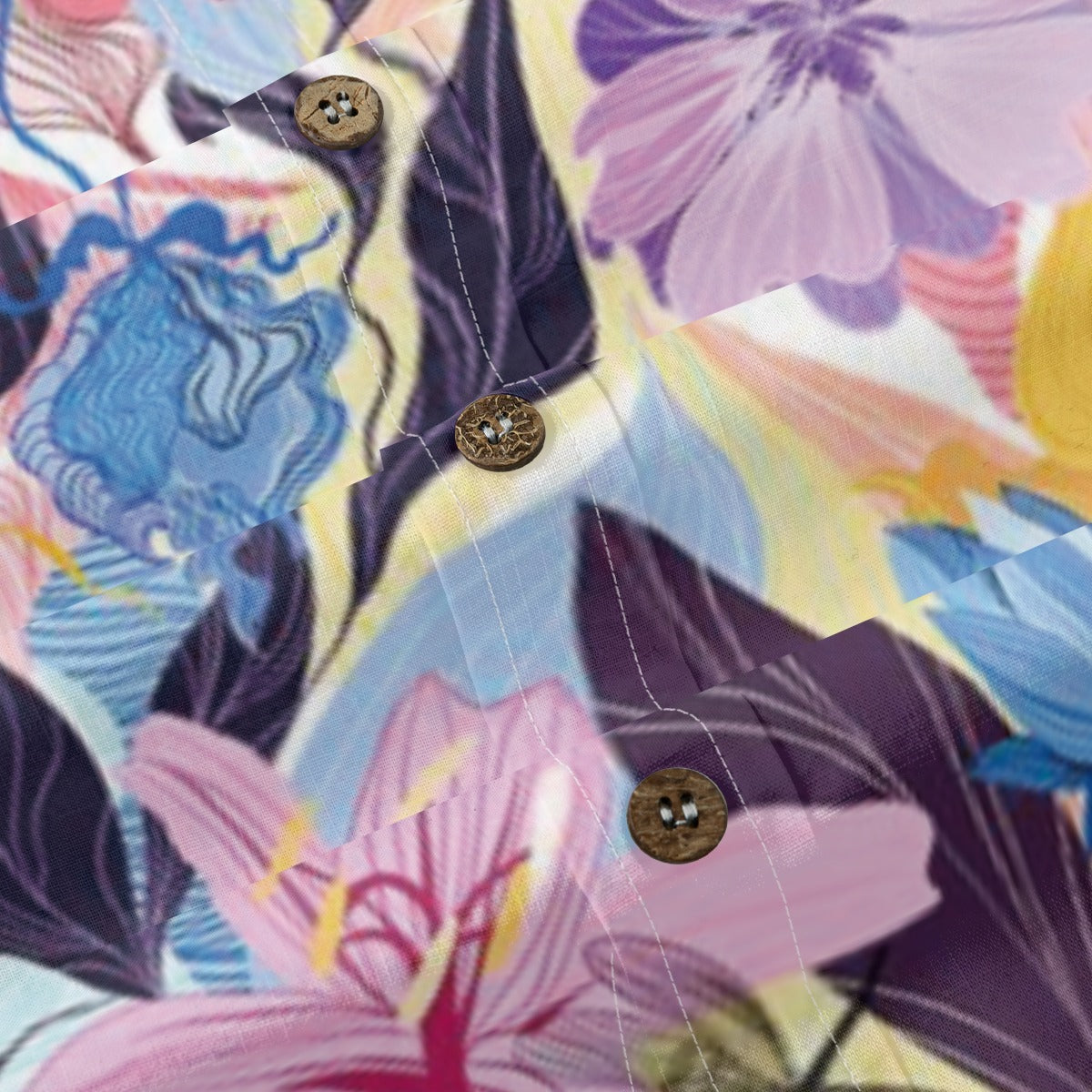 Hand-painted lily tropical xing'q printed Shirt