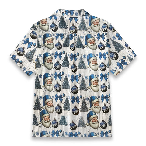 Blue Santa Claus with wind chimes