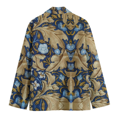 William Morris Blue-Gold Botanical Blazer