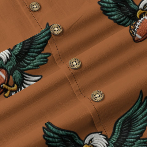 Brown Eagle Football Hawaiian Shirt