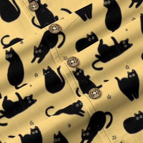 Black Cat Hawaiian Shirt