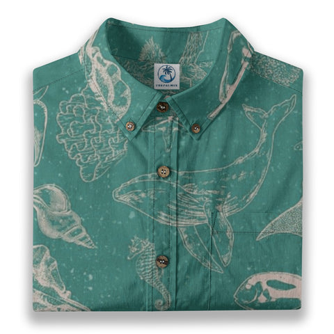 Naturalist – Vintage  bottom line drawing style Hawaiian shirt
