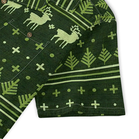 Green Retro Christmas Knit Pattern
