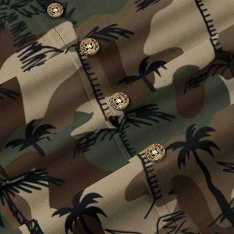 Camouflage Palm Tree Hawaiian Shirt