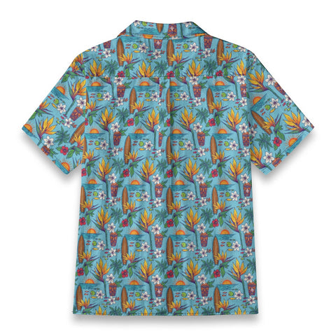 Tiki & Surfboard Hawaiian Shirt
