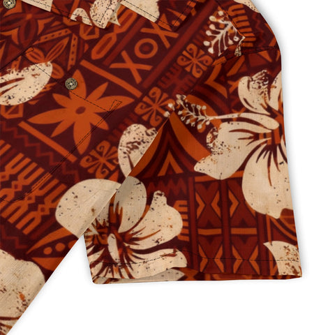 Hibiscus Tribal Hawaiian Shirt