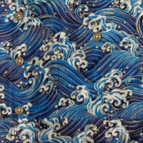 Vintage Blue Wave Ukiyo-e