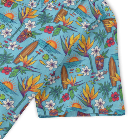 Tiki & Surfboard Hawaiian Shirt