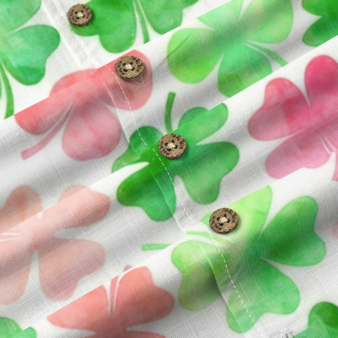 Pastel Clover Watercolor Hawaiian Shirt