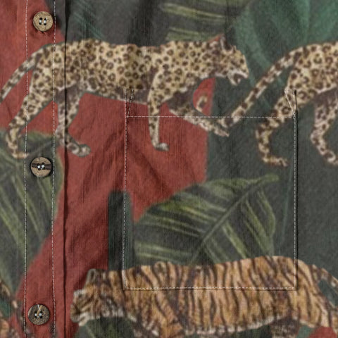 Jungle Walk – Wild Hunting Hawaiian Print Shirt