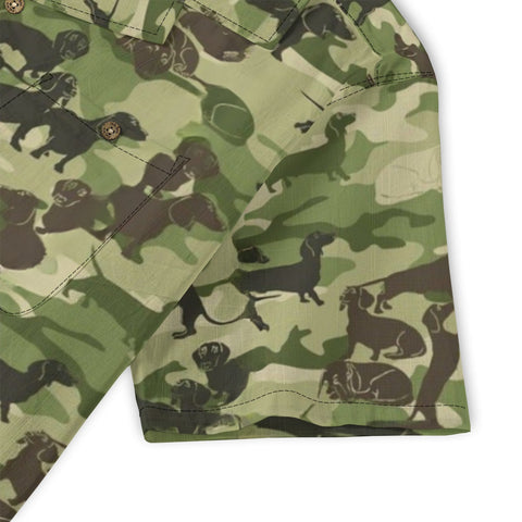 Camouflage Dachshund Hawaiian Shirt