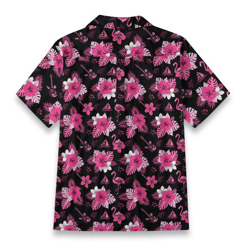 Pink Hibiscus & Flamingo