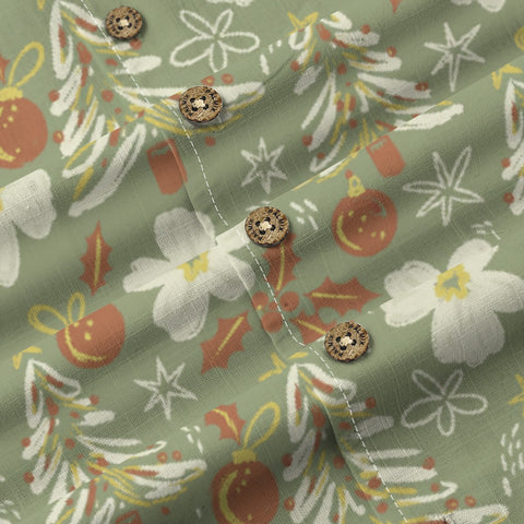 Floral Christmas Tree Hawaiian Shirt