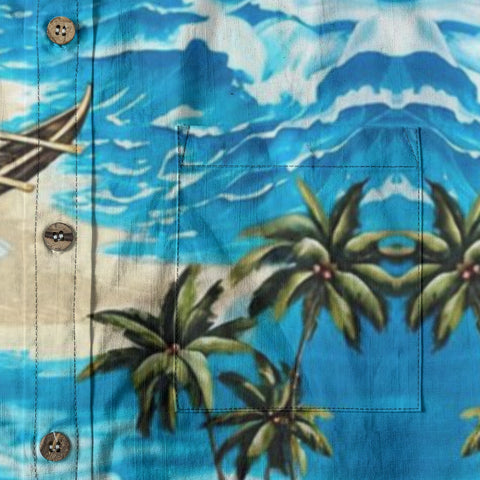 Hawaii tropical island style retro island printed shirt
