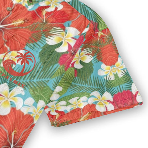 Passionate and unrestrained Hawaiian plant printed shirt