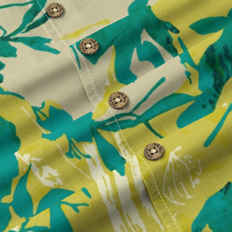 Yellow-Green Vintage Floral