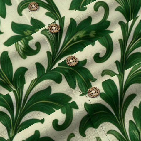 Vintage Floral Leaf Hawaiian Shirt