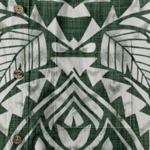 Turtle Whisper – Vintage Tiki Hawaiian Print Shirt Shirt
