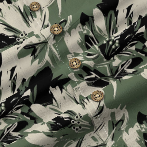 Vintage Olive Green Floral