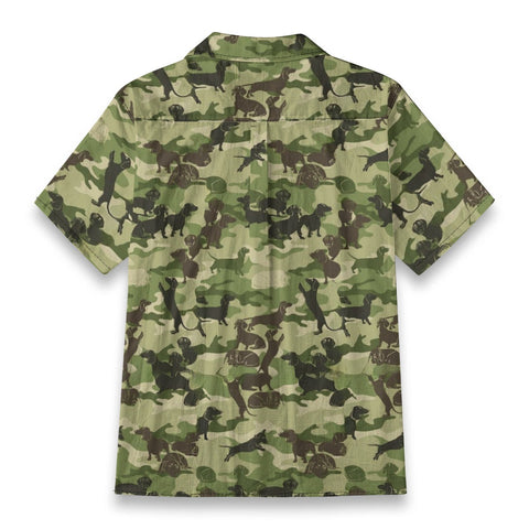 Camouflage Dachshund Hawaiian Shirt